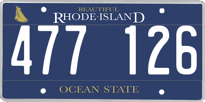 RI license plate 477126