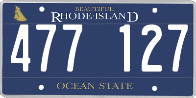 RI license plate 477127