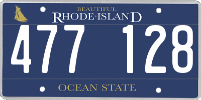 RI license plate 477128