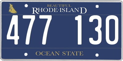 RI license plate 477130