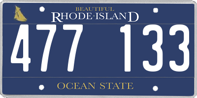 RI license plate 477133