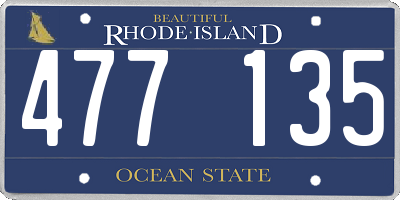RI license plate 477135