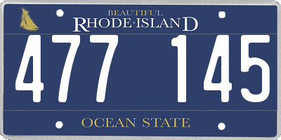 RI license plate 477145