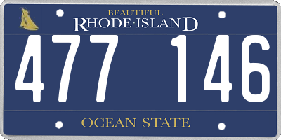 RI license plate 477146