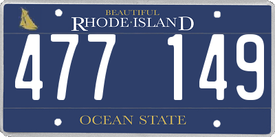 RI license plate 477149