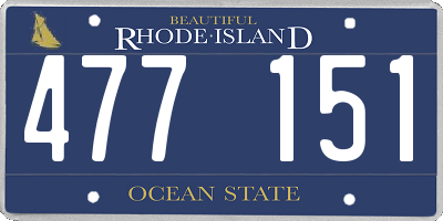 RI license plate 477151