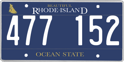 RI license plate 477152