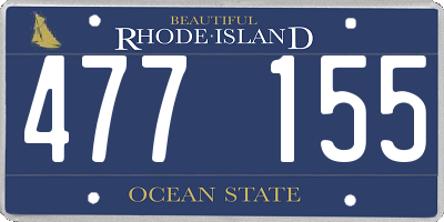 RI license plate 477155
