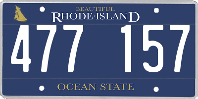 RI license plate 477157