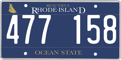 RI license plate 477158