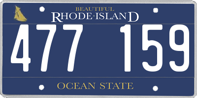 RI license plate 477159