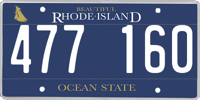 RI license plate 477160