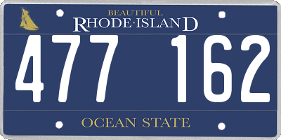 RI license plate 477162