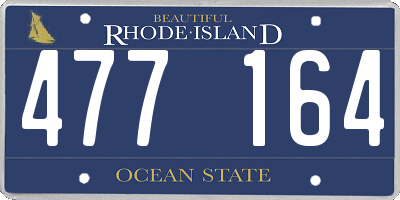 RI license plate 477164
