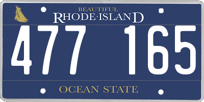 RI license plate 477165