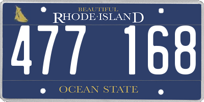 RI license plate 477168
