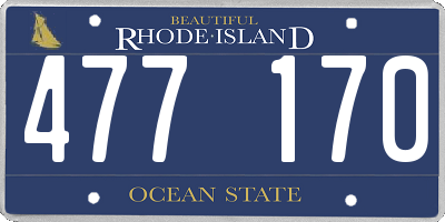 RI license plate 477170