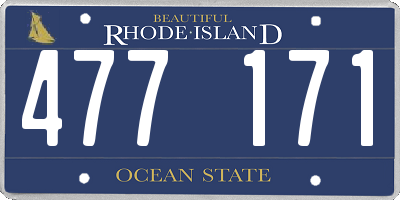 RI license plate 477171
