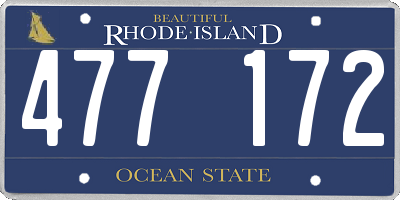 RI license plate 477172