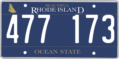 RI license plate 477173