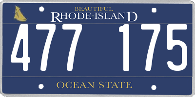 RI license plate 477175