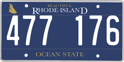 RI license plate 477176