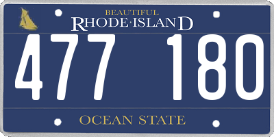 RI license plate 477180