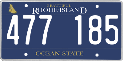 RI license plate 477185