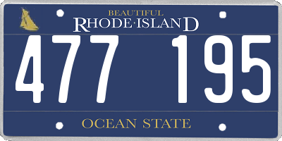 RI license plate 477195