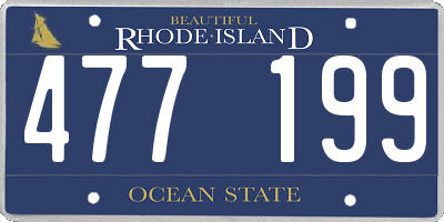 RI license plate 477199