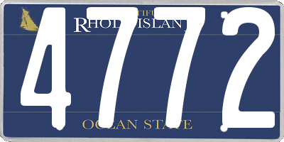 RI license plate 4772