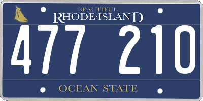 RI license plate 477210