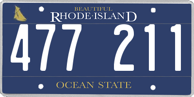 RI license plate 477211