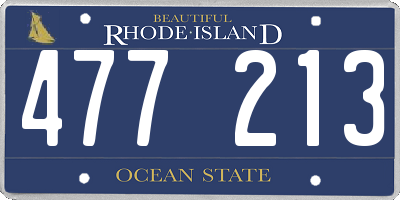 RI license plate 477213