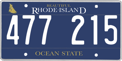 RI license plate 477215