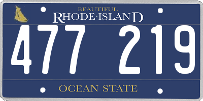 RI license plate 477219