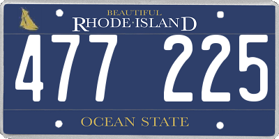 RI license plate 477225
