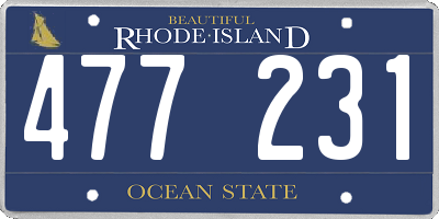 RI license plate 477231