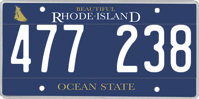 RI license plate 477238