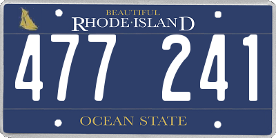 RI license plate 477241