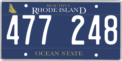 RI license plate 477248