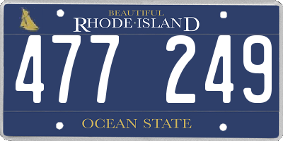 RI license plate 477249