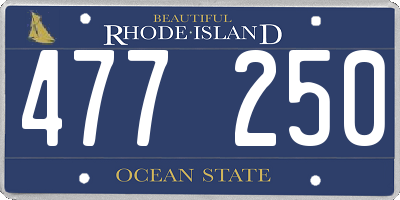 RI license plate 477250