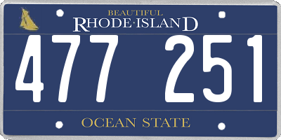 RI license plate 477251