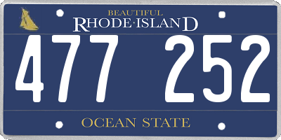 RI license plate 477252