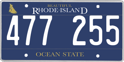 RI license plate 477255