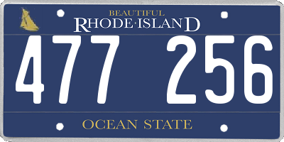 RI license plate 477256