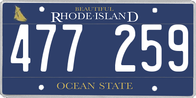 RI license plate 477259