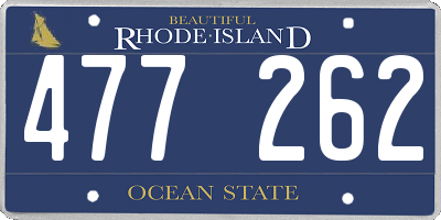 RI license plate 477262
