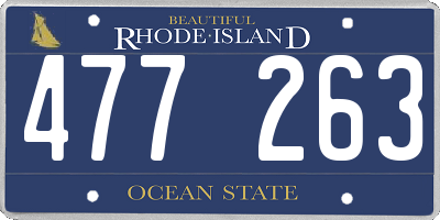 RI license plate 477263